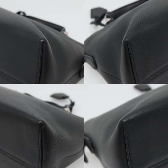 FENDI Hand Bag Leather Black Silver - Picture 10 of 14